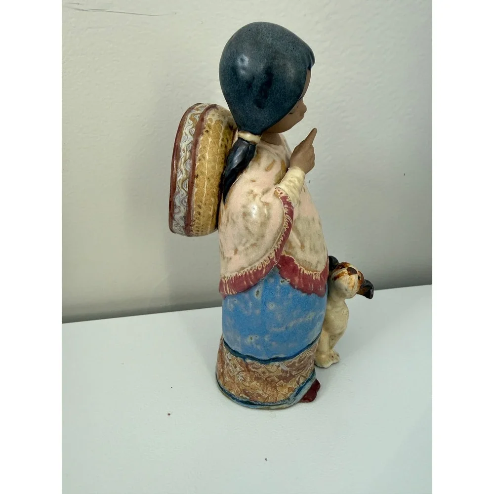 Lladro Chiquita Girl with Dog Figurine Hand Made in Spain 1986 Collectible 2165